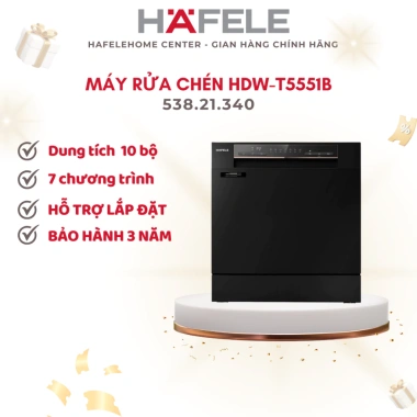 Máy rửa chén Hafele HDW-T5.551B 538.21.340 – Công nghệ EU, giá 12,156,000 VNĐ
