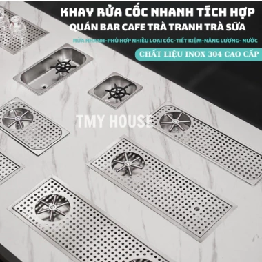 Máy rửa ly tự động quầy bar - nhựa ABS, lõi inox, dây 80cm - Giá 100.999 VND