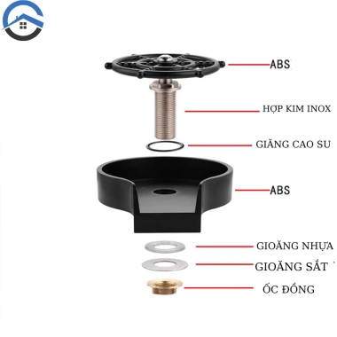 Máy rửa ly tự động quầy bar - nhựa ABS, lõi inox, dây 80cm - Giá 100.999 VND