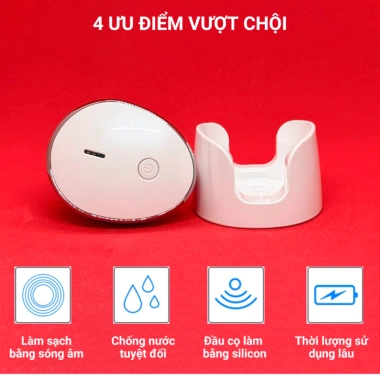 Máy rửa mặt 4IN1 KKS-155: Đẩy tinh chất, tẩy trang, massage, dưỡng da - 659.000₫ 2