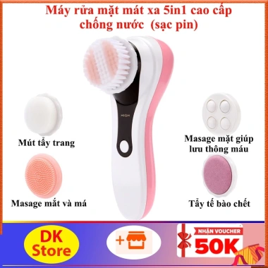 Máy rửa mặt 5in1 Massage - Tẩy tế bào chết, làm sạch sâu, mát xa da, sạc pin 95.400đ 2