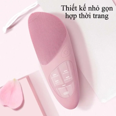 Máy rửa mặt cầm tay mini, massage nén nóng - Sạch da, chăm sóc mắt, quà tặng 290k