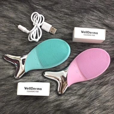 Máy Rửa Mặt Con Cá WellDerma - Massage làm sạch sâu, giảm mụn, giá chỉ 118.500₫
