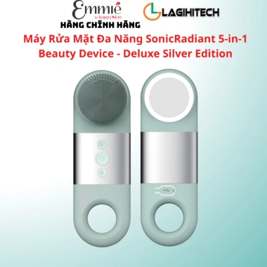 Máy rửa mặt đa năng Emmié SonicRadiant 5-in-1 Deluxe Silver - Bảo hành 12 tháng - 1,170,000₫ - Hàng chính hãng