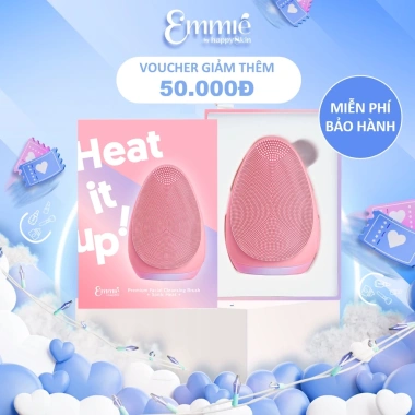 Máy rửa mặt Emmie Happy Skin Premium Brush màu Baby Pink Giá ưu đãi 499.000đ