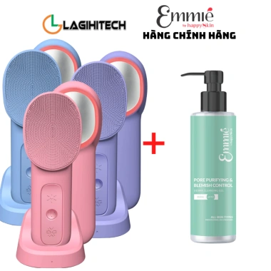 Máy rửa mặt Emmié SonicRadiant 5 in 1 - Siêu âm, chăm sóc da, bảo hành 1 năm