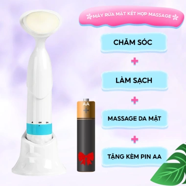 Máy rửa mặt Half Horse và mát xa - Làm sạch sâu, tăng tuần hoàn máu, da sáng đều màu, 62.000₫