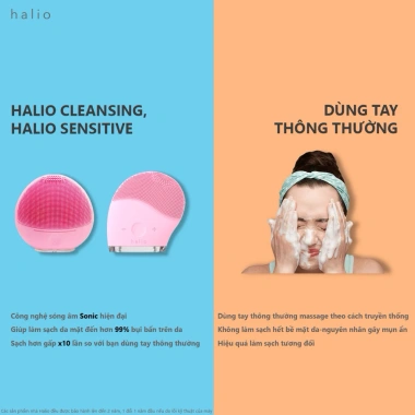 Máy rửa mặt Halio da nhạy cảm màu hồng nhạt - Thiết bị làm sạch & massage nhỏ gọn, tiện mang đi - Giá chỉ 868.000 VND 4 Máy rửa mặt Halio da nhạy cảm màu hồng nhạt - Thiết bị làm sạch & massage nhỏ gọn, tiện mang đi - Giá chỉ 868.000 VND 4