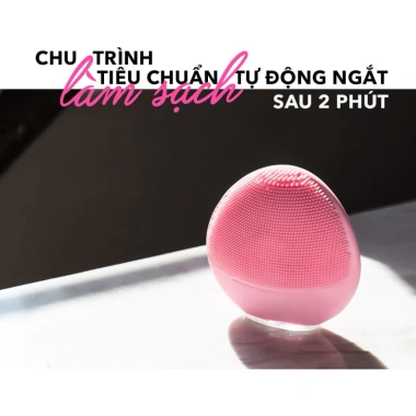 Máy rửa mặt Halio da nhạy cảm màu hồng nhạt - Thiết bị làm sạch & massage nhỏ gọn, tiện mang đi - Giá chỉ 868.000 VND