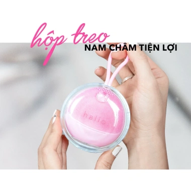 Máy rửa mặt Halio da nhạy cảm màu hồng nhạt - Thiết bị làm sạch & massage nhỏ gọn, tiện mang đi - Giá chỉ 868.000 VND
