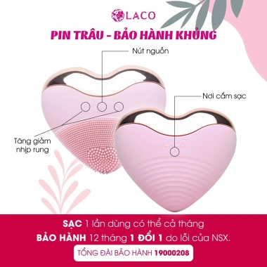 Máy Rửa Mặt LACO Luxury - Massage Sóng Âm 2 trong 1, Làm Sạch Da & Makeup, Giảm Giá 450.000₫ 3