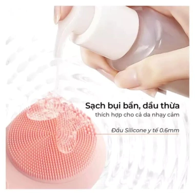 Máy rửa mặt massage Halio tích hợp ánh sáng, nhiệt, bảo hành 12 tháng, giảm giá 889k