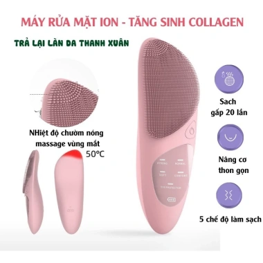 Máy rửa mặt massage ion đa chức năng HAIZIN IPX7 chống nước, làm sạch sâu, bảo hành 12 tháng - Giá ưu đãi 550.000₫ 2