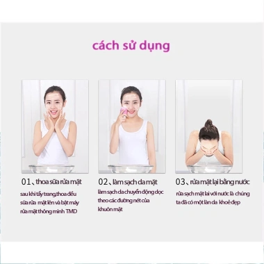 Máy rửa mặt massage ion đa chức năng HAIZIN IPX7 chống nước, làm sạch sâu, bảo hành 12 tháng - Giá ưu đãi 550.000₫ 6