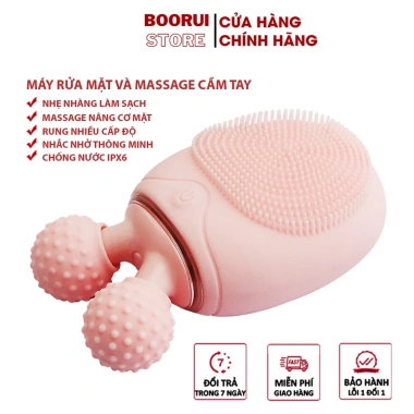 Máy rửa mặt mini BOORUI 3 trong 1: Massage, nâng Vline, rửa sâu, ngừa mụn - 274.5k