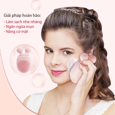 Máy rửa mặt mini BOORUI 3 trong 1: Massage, nâng Vline, rửa sâu, ngừa mụn - 274.5k