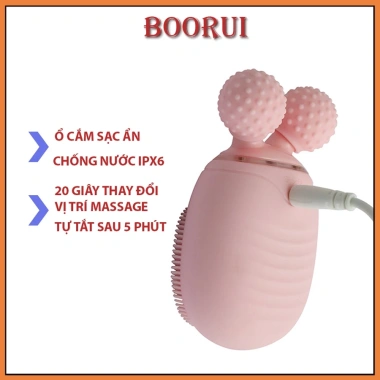 Máy rửa mặt mini BOORUI 3 trong 1: Massage, nâng Vline, rửa sâu, ngừa mụn - 274.5k