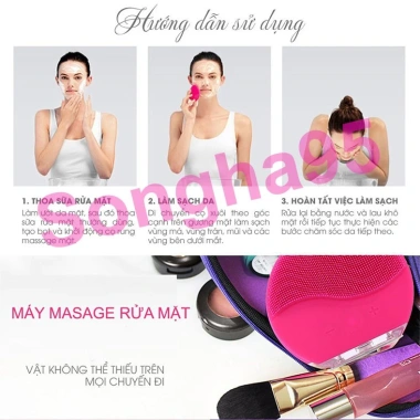Máy rửa mặt mini se khít lỗ chân lông 8 chế độ, massage làm sạch sâu không tổn thương da - 55.000 VND