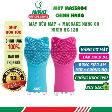 Máy rửa mặt Nikio NK-120 nâng cơ, tạo cằm VLine, sóng rung siêu âm tần số cao làm sạch sâu giảm còn 640.000₫