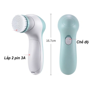 Máy rửa mặt rung 5 đầu - Loại bỏ vi khuẩn, bụi bẩn, giá ưu đãi 53.000đ 3