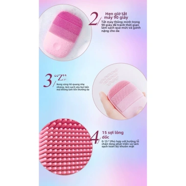 Máy rửa mặt siêu âm Inface MS2.000 - Silicone cầm tay, làm sạch sâu lỗ chân lông cho phụ nữ, giá ưu đãi 847.000₫