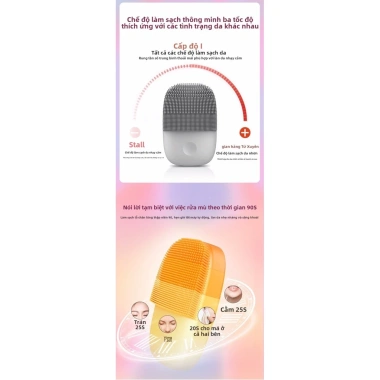 Máy rửa mặt siêu âm Inface MS2.000 - Silicone cầm tay, làm sạch sâu lỗ chân lông cho phụ nữ, giá ưu đãi 847.000₫