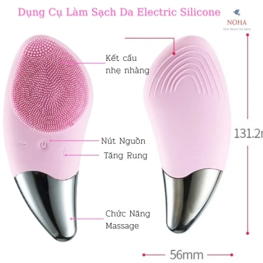 Máy rửa mặt siêu âm silicone LS020 - Rung nhẹ, làm sạch sâu, giảm mụn, 115.000 VND