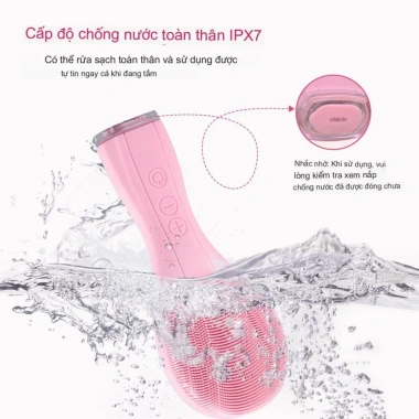 Máy rửa mặt silicone làm sạch sâu, chống thấm nước, chỉ 191.250₫