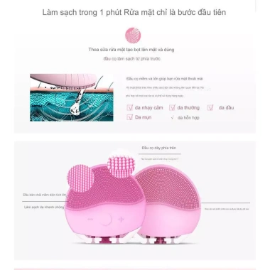 Máy rửa mặt sóng âm CARYLN LUXE019 - Làm sạch bụi bẩn, chất nhờn, giá 89k 2