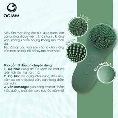 Máy rửa mặt Sóng âm Ogawa OB430 – Thiết kế nhỏ gọn, làm sạch sâu, tiện lợi, giá 790.000₫ 6
