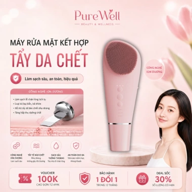 Máy rửa mặt tẩy da chết Da căng mịn, giảm dầu thừa, spa tại nhà 750k