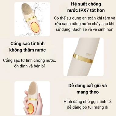 Máy Rửa Mặt Thông Minh Điện Nhiệt Lạnh - Làm Sạch Chuẩn Spa, Đẩy Tinh Chất, Cải Thiện Da, Giá Ưu Đãi 980k 8 Máy Rửa Mặt Thông Minh Điện Nhiệt Lạnh - Làm Sạch Chuẩn Spa, Đẩy Tinh Chất, Cải Thiện Da, Giá Ưu Đãi 980k 8