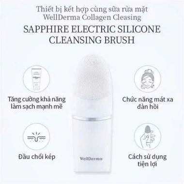Máy Rửa Mặt WellDerma Chính Hãng – Làm Sạch Sâu, Thư Giãn, Không Cần Sạc, 199k