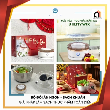 Máy rửa thực phẩm cầm tay U ULTTY WFX Hydroxyl kép, IPX7 an toàn, hộp quà Tết