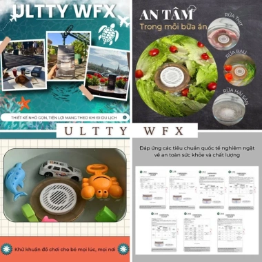 Máy rửa thực phẩm cầm tay U ULTTY WFX Hydroxyl kép, IPX7 an toàn, hộp quà Tết