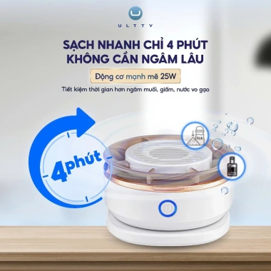 Máy rửa thực phẩm U ULTTY WFX công nghệ Hydroxyl kép 360° - Giảm giá Tết 2,45tr