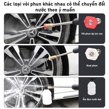 Máy rửa xe cầm tay 988VF áp suất mạnh, di động, bền lâu, phụ kiện miễn phí 5 Máy rửa xe cầm tay 988VF áp suất mạnh, di động, bền lâu, phụ kiện miễn phí 5