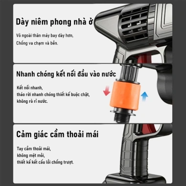 Máy rửa xe cầm tay 988VF áp suất mạnh, di động, bền lâu, phụ kiện miễn phí 8 Máy rửa xe cầm tay 988VF áp suất mạnh, di động, bền lâu, phụ kiện miễn phí 8