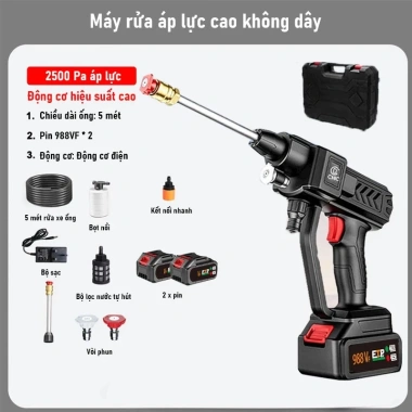 Máy rửa xe cầm tay 988VF áp suất mạnh, di động, bền lâu, phụ kiện miễn phí 13 Máy rửa xe cầm tay 988VF áp suất mạnh, di động, bền lâu, phụ kiện miễn phí 13