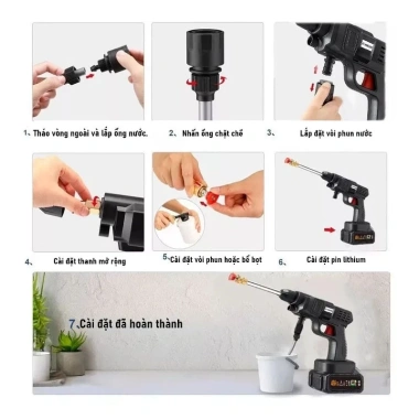 Máy rửa xe cầm tay 988VF - Áp suất siêu mạnh, động cơ mạnh, kèm phụ kiện, chỉ 590.000 VND 8 Máy rửa xe cầm tay 988VF - Áp suất siêu mạnh, động cơ mạnh, kèm phụ kiện, chỉ 590.000 VND 8