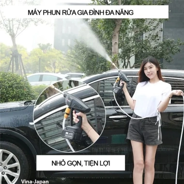 Máy rửa xe cầm tay pin mạnh 2 pin cao cấp, hút nước & tưới cây - 215.000 VNĐ 9