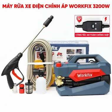 Máy rửa xe cao áp WORKFIX WF-CRW3.200PRO 3.200W 180bar – Chỉnh áp, Động cơ dây đồng 100% – 2.398.000₫ 2