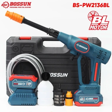Máy rửa xe pin BOSHUN BS-PW2.136BL 2.800v/p, áp lực 24 bar, 9l/phút - Không chổi than, 825.000 VND