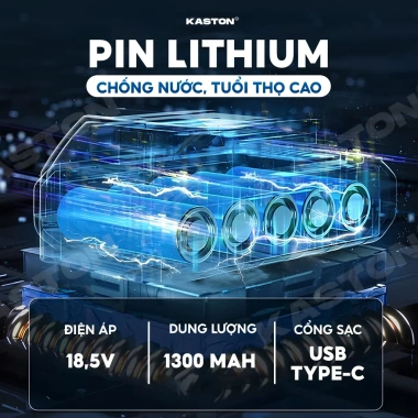 Máy rửa xe pin Kaston R8 - 2 pin, thiết kế nhỏ gọn, động cơ bền, giá ưu đãi 890k 7