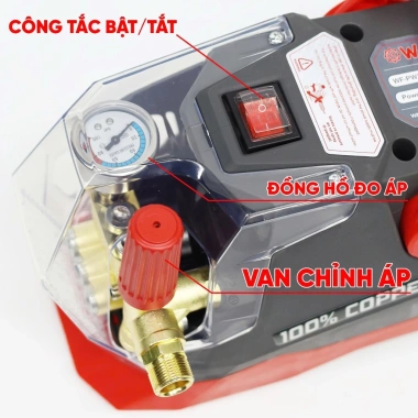 Máy rửa xe WORKFIX WF-PW3.350W 3.350W 200Bar chỉnh áp động cơ dây đồng - Giá ưu đãi 2.549.000₫