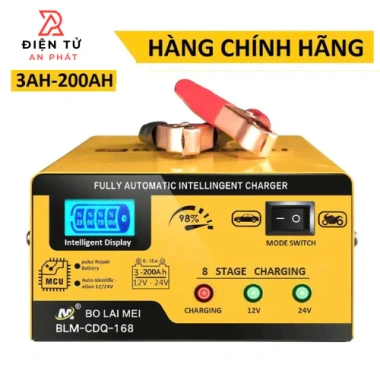 Máy sạc ắc quy 12V/24V 200Ah dung lượng lớn tự động ngắt khi đầy – BOLAIMEI chính hãng
