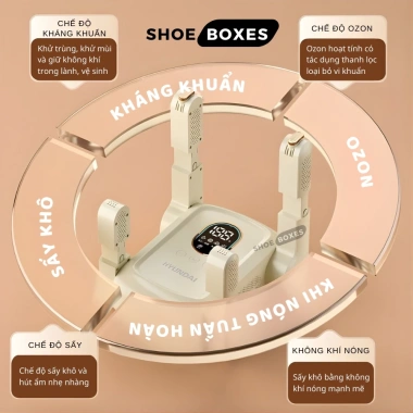 Máy sấy giày SHOE BOX 4 cổng - tia UV diệt khuẩn, hẹn giờ, giá chỉ 200.000 VND