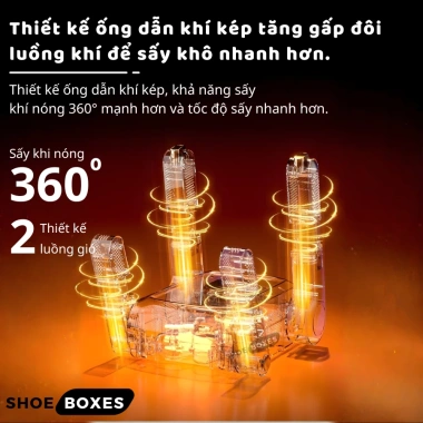 Máy sấy giày SHOE BOX 4 cổng - tia UV diệt khuẩn, hẹn giờ, giá chỉ 200.000 VND