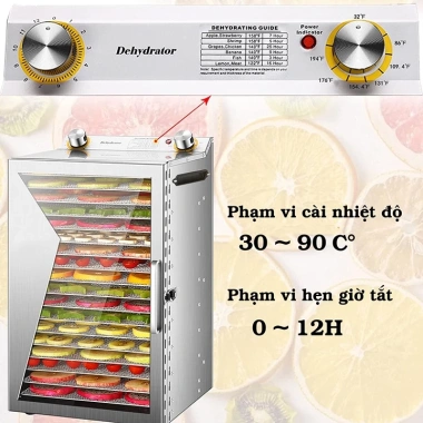 Máy sấy hoa quả 18 tầng inox - Tủ sấy trái cây sấy dẻo, hẹn giờ, giảm giá 18% 4 Máy sấy hoa quả 18 tầng inox - Tủ sấy trái cây sấy dẻo, hẹn giờ, giảm giá 18% 4