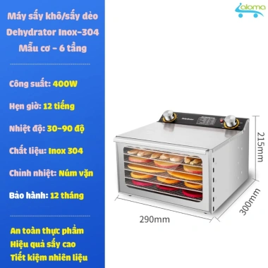 Máy sấy khô đa năng inox 3 trong 1 - Sấy trái cây, rau củ, thực phẩm, làm mứt tết - Giá ưu đãi 1,398,120 VND 2